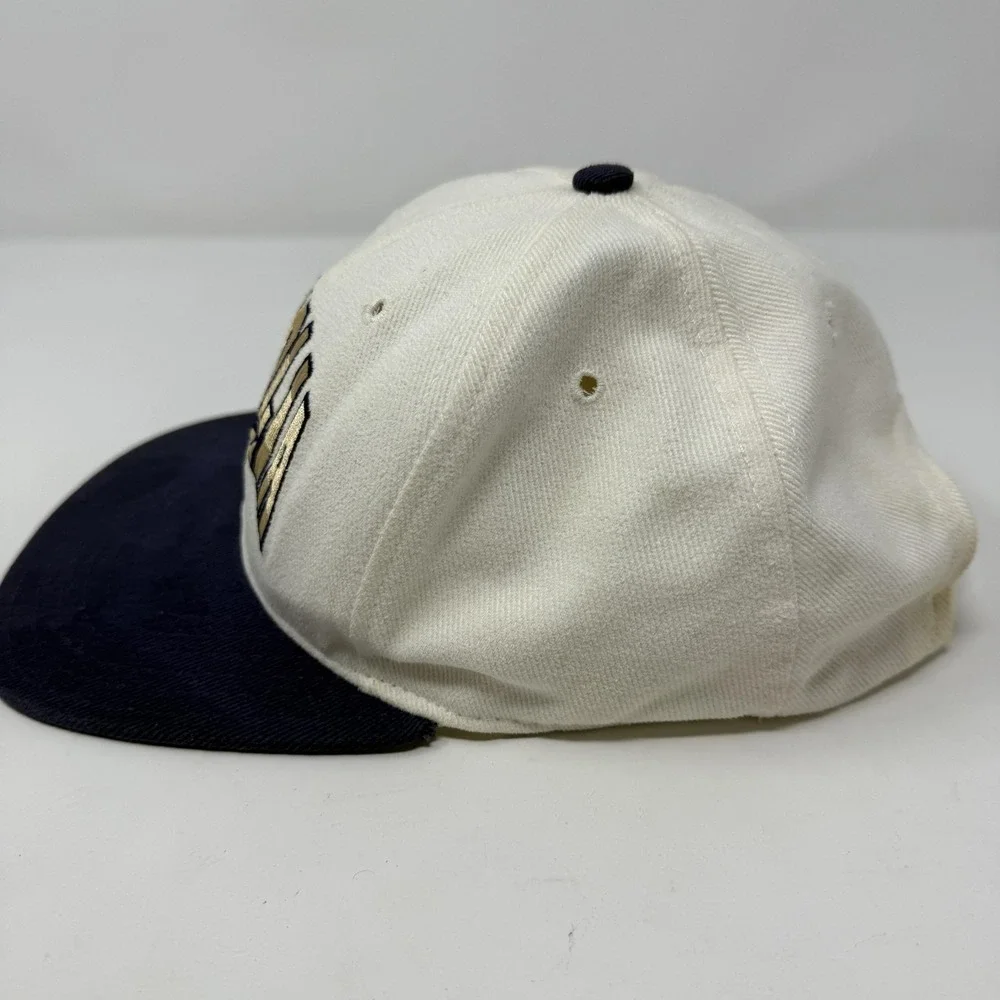 Vintage Disney Magnolia Hat Cap Strap Back White Navy Embroidered Mens 90s